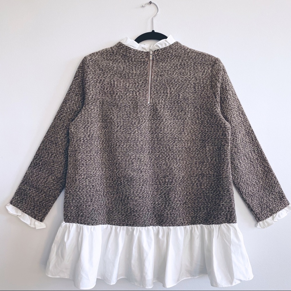 SheIn Layered Look Sweater with Ruffles Size XSmall - Picture 2 of 7